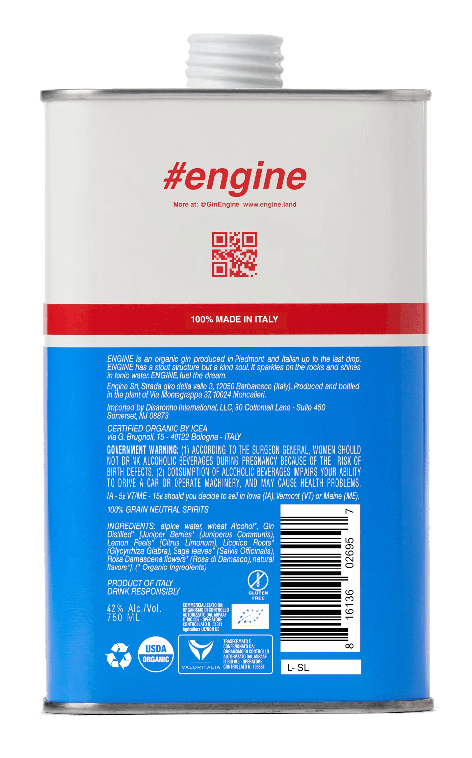 Engine Organic Gin 750 ml product image 2