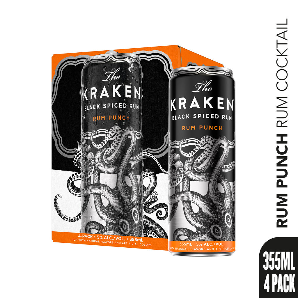 The Kraken Black Spiced Rum Punch (4 Pack) 355 ml