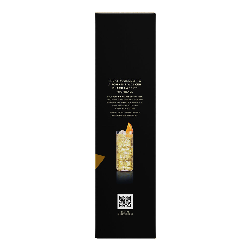 Johnnie Walker Scotch Blended Black Label Gft PK W / Highball Glass 750 ml product image 5