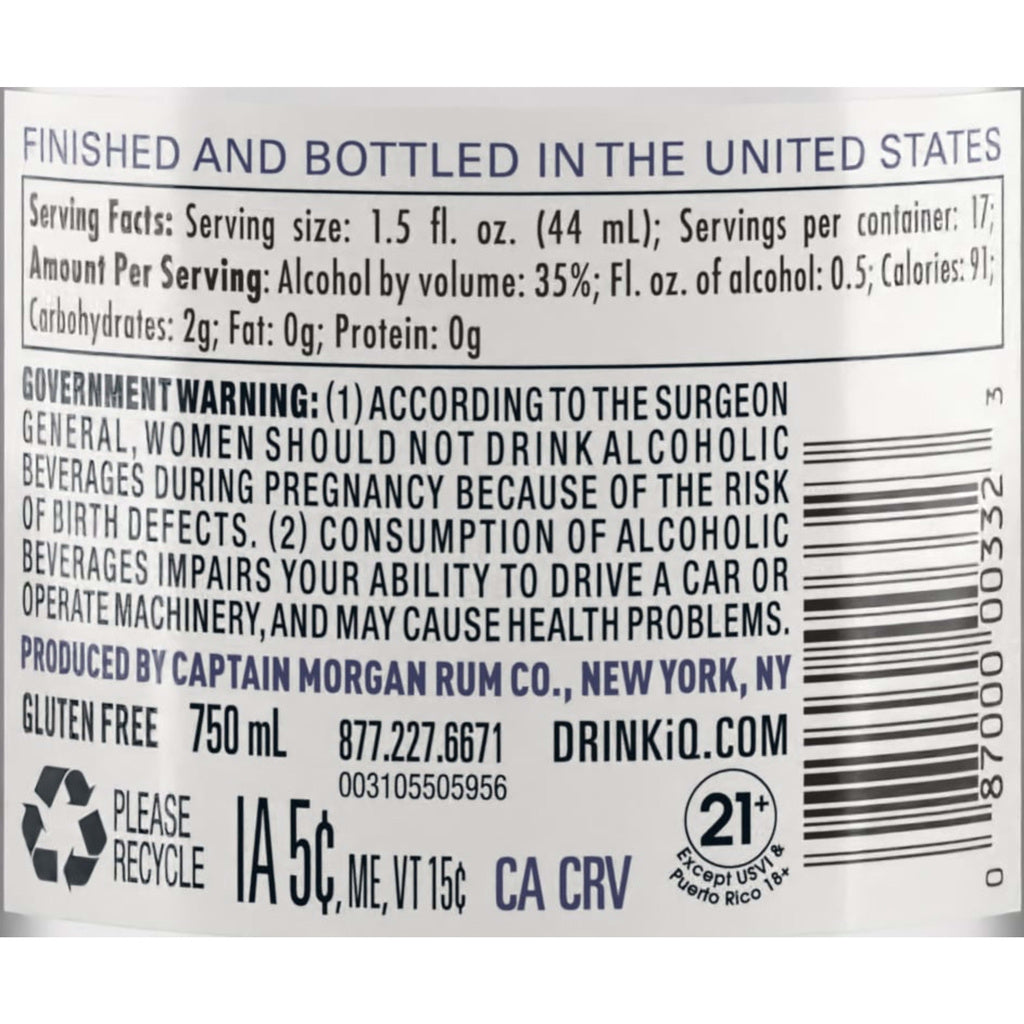 Captain Morgan Silver Spiced Rum 750 ml product image 4