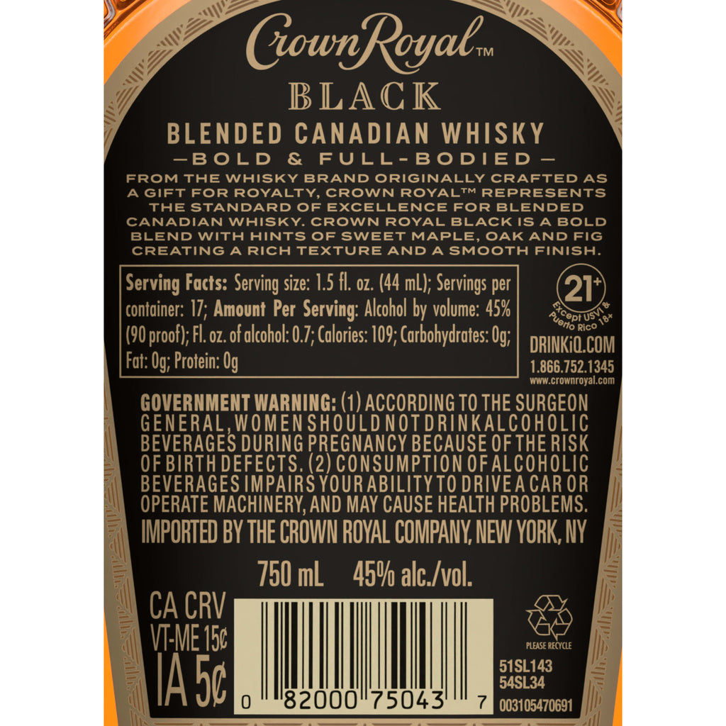 Crown Royal Black 750 ml product image 7