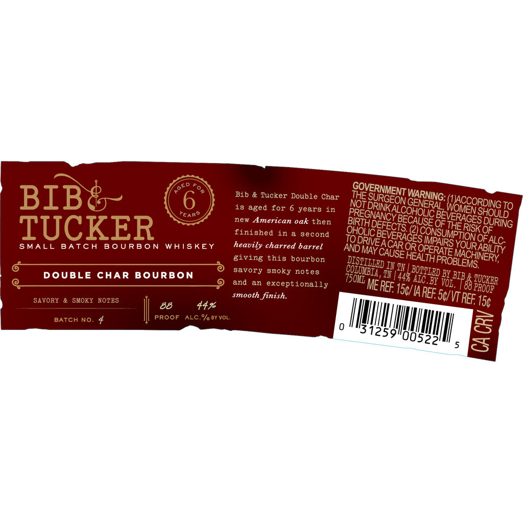 Bib and Tucker Double Char Bourbon Small Batch 6 year 750 ml product image 4
