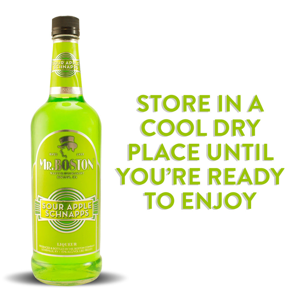 Mr Boston Sour Apple Schnapps 750 ml product image 2
