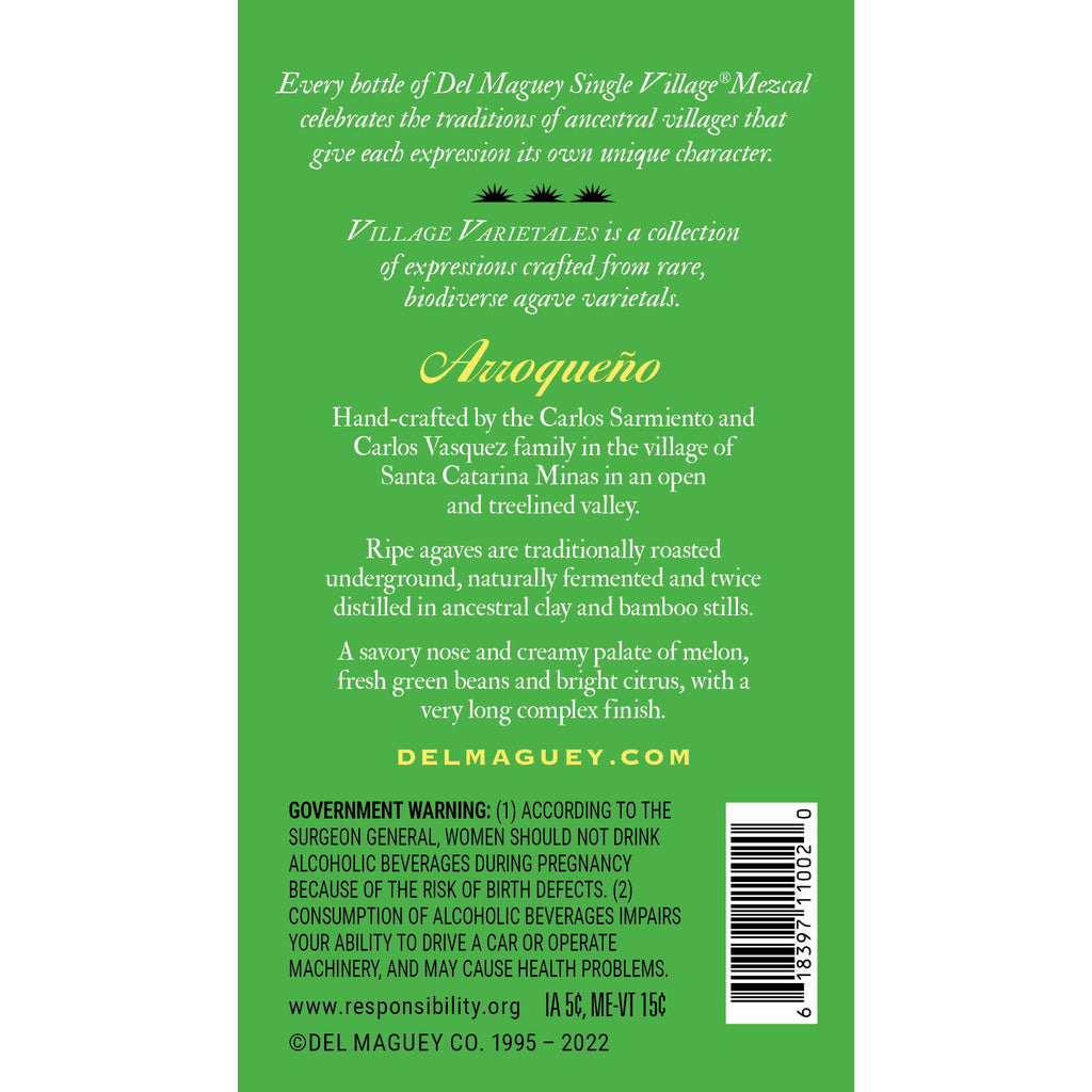 Del Maguey Mexcal Arroqueno 750 ml product image 4