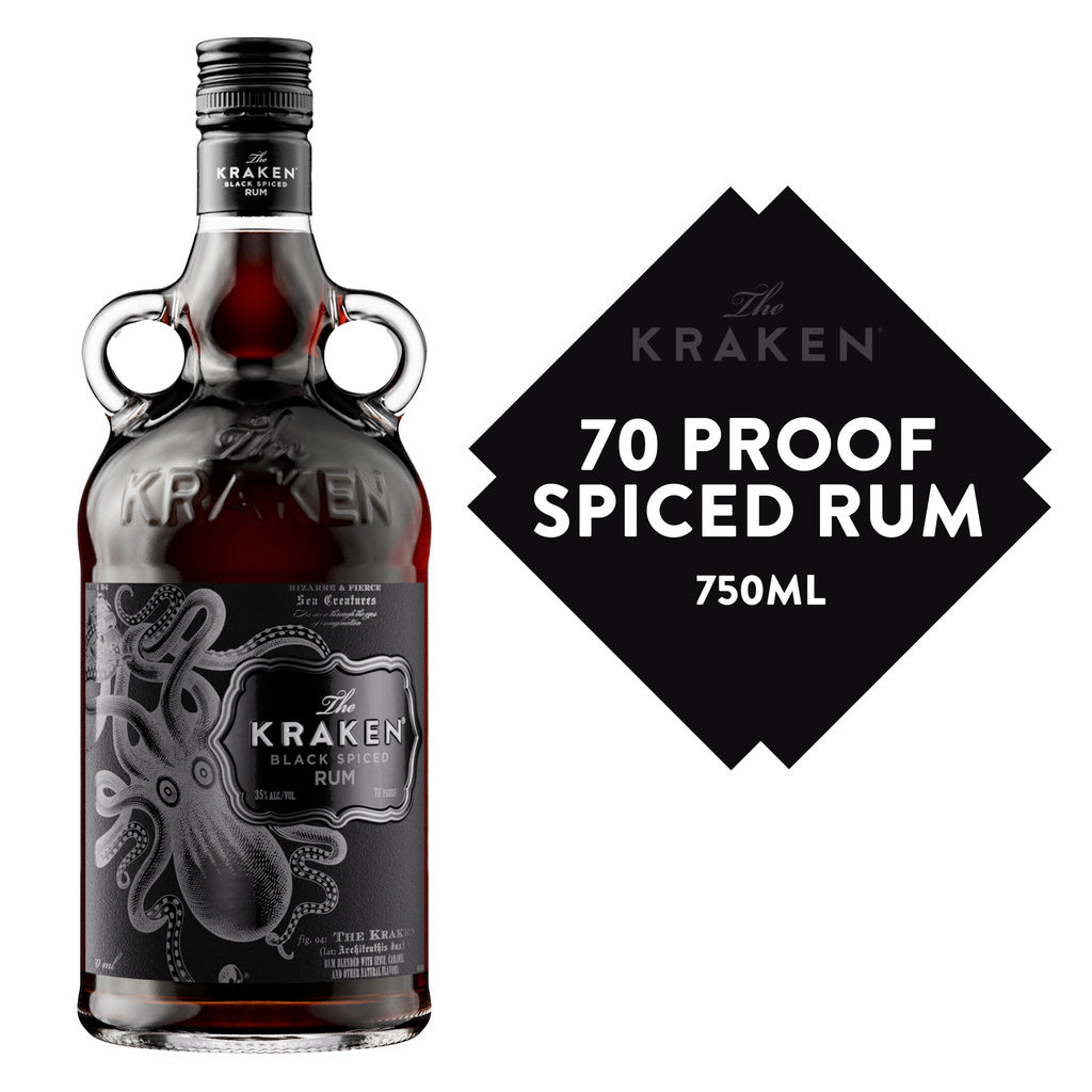 The Kraken Black Spiced 70 proof Black Label 750 ml product image 15