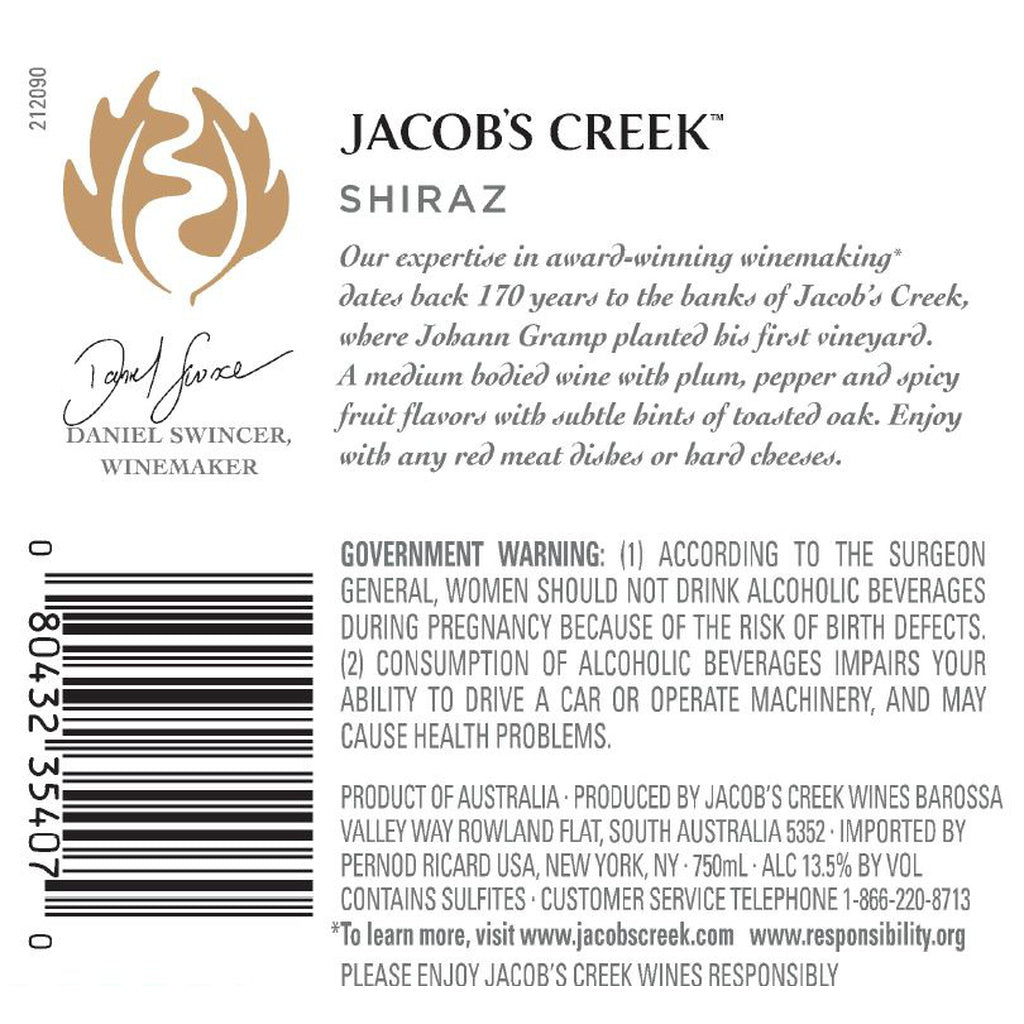 Classic Shiraz Classic Shiraz Jacobs Creek 2018 750 ml product image 8