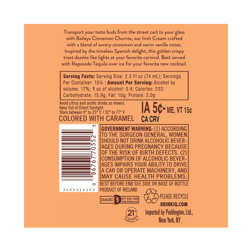 Baileys Cinnamon Churros Limited Edition 750 ml product image 5