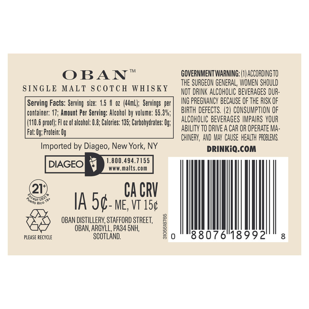 Oban Cask Strength Oloroso and Palo Cortado Cask Finish 15 year 750 ml product image 2