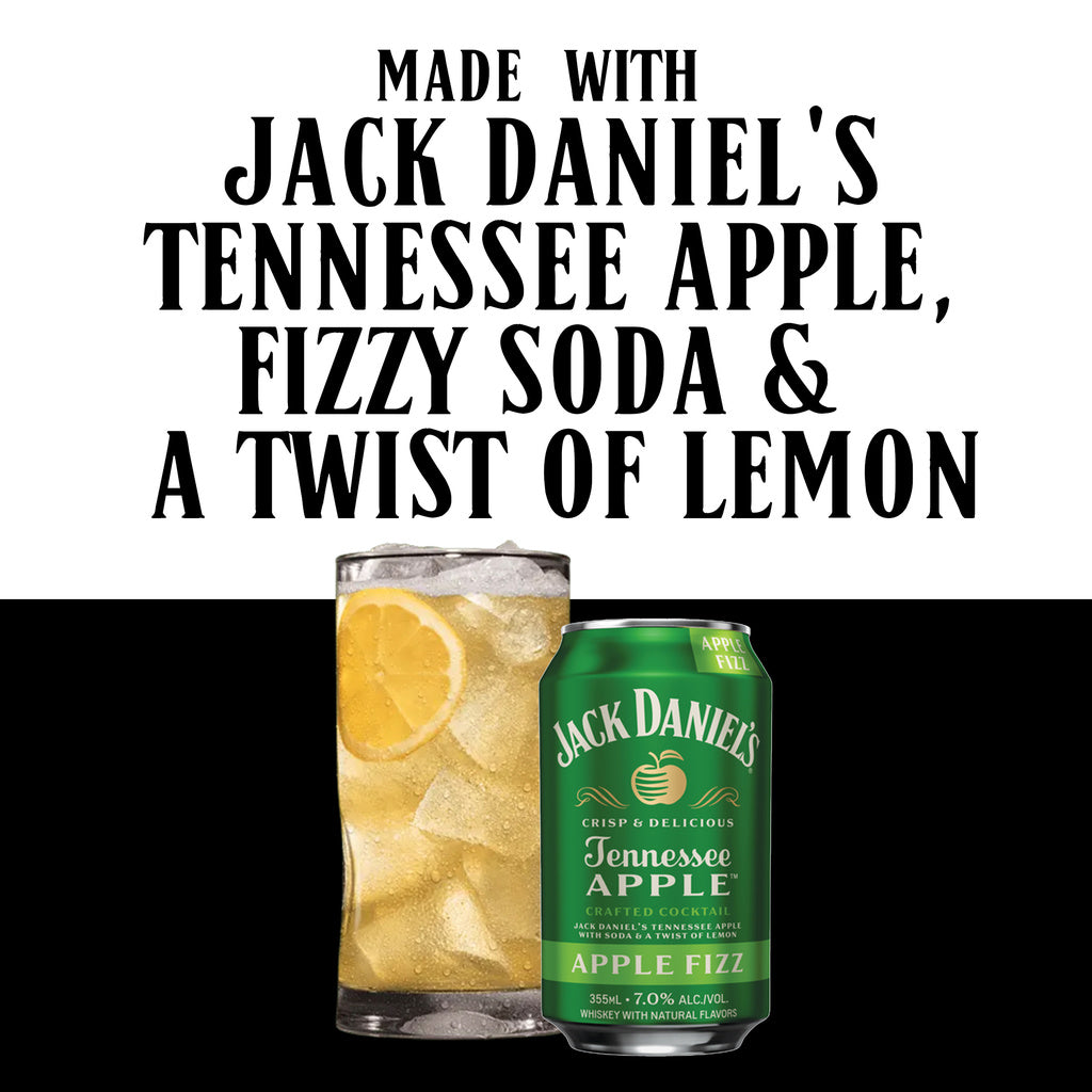 Jack Daniels Tennessee Apple Crafted Cocktail Apple Fizz (4 pack) 355 ml product image 2