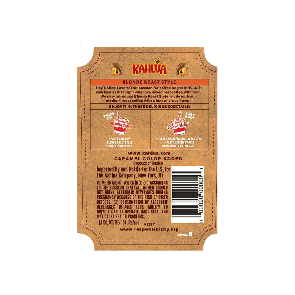 Kahlua Blonde Roast Coffee Liqueur 750 ml product image 4