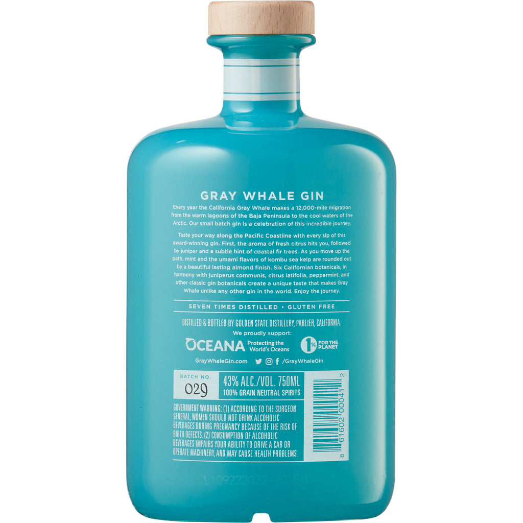 Gray Whale Gin Cali Botanicals 750 ml product image 2