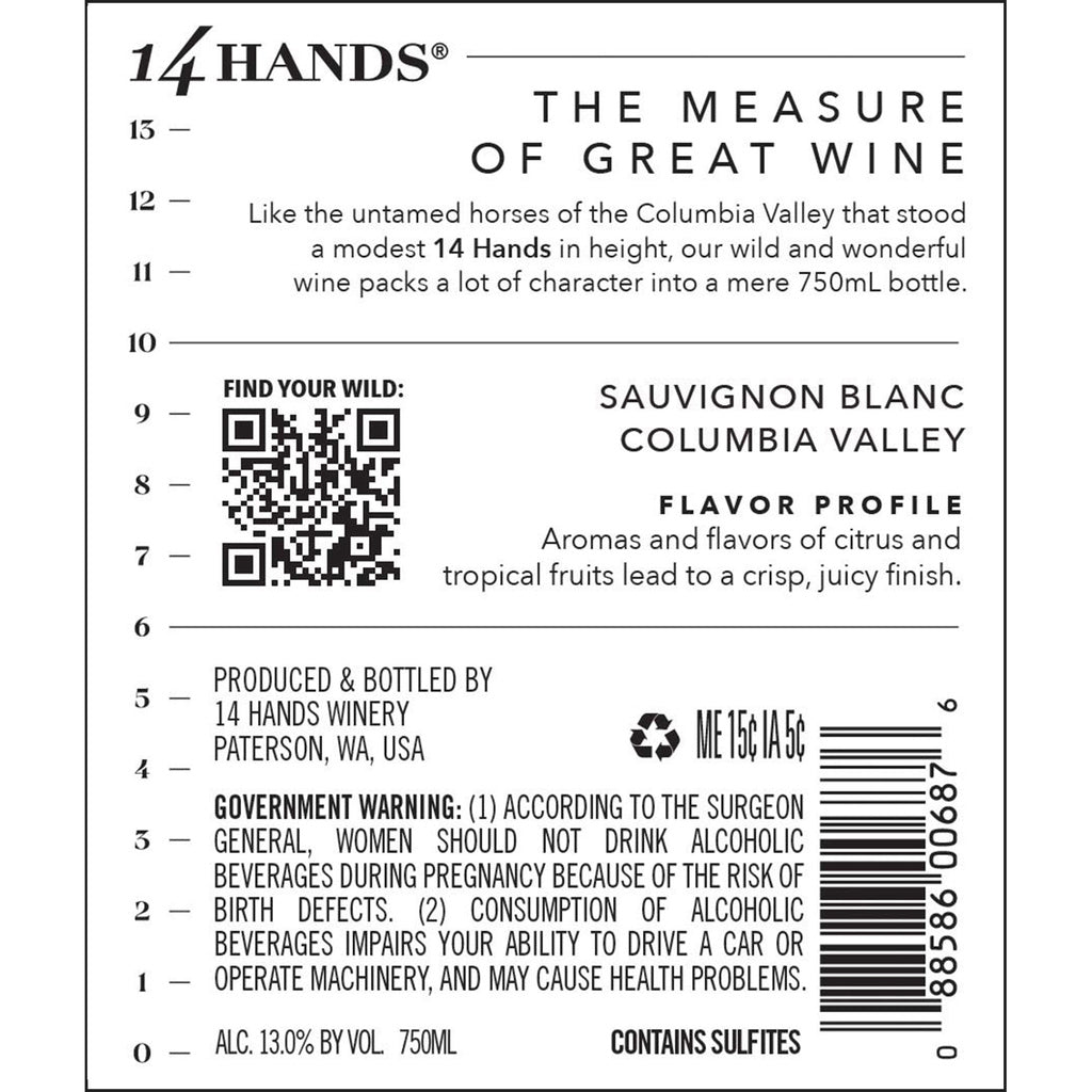 14 Hands Sauvignon Blanc 2022 750 ml product image 6