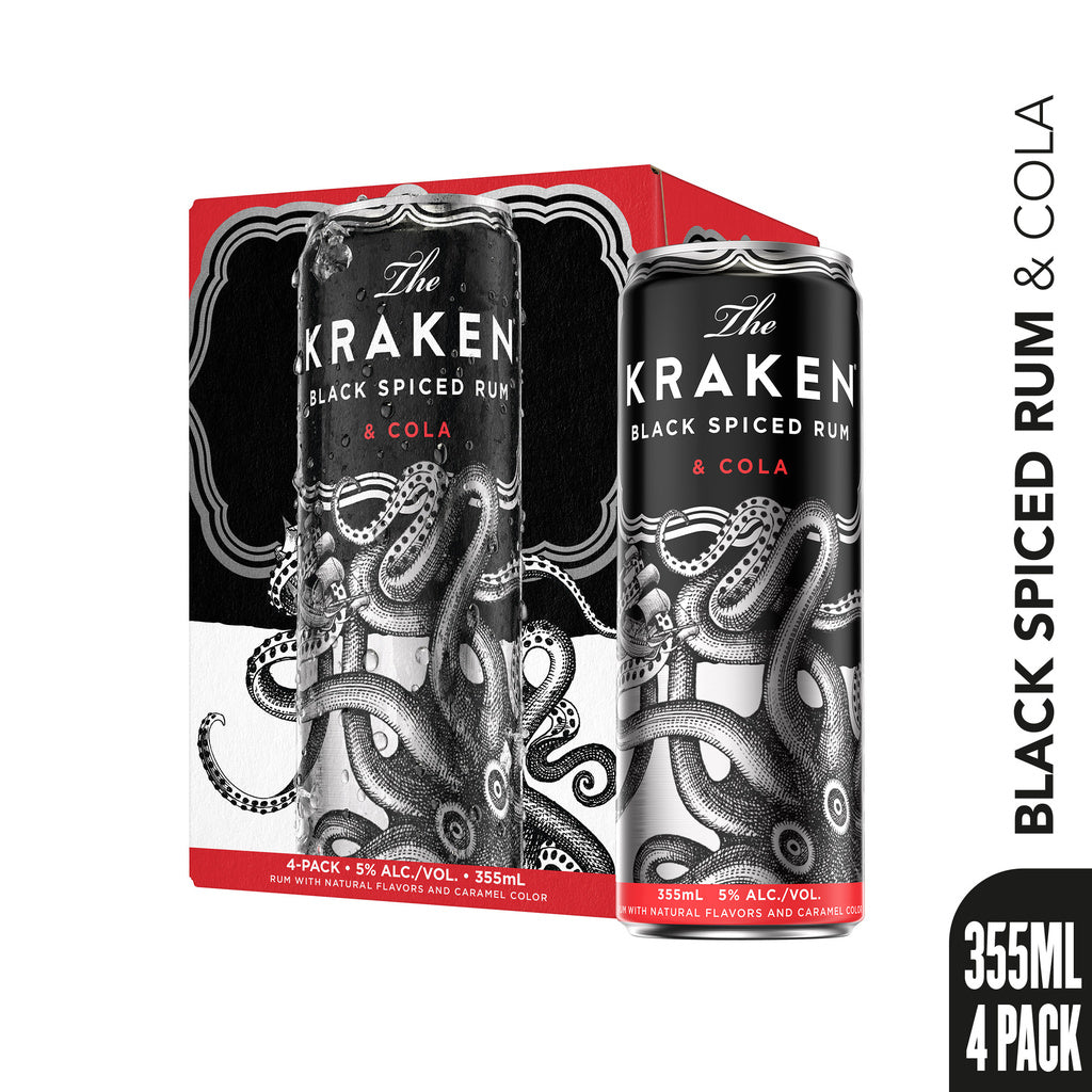 The Kraken Black Spiced Rum and Cola (4 Pack) 355 ml