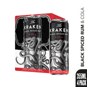 The Kraken Black Spiced Rum and Cola (4 Pack)