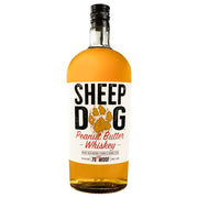 Bottle of Sheep Dog Peanut Butter Whiskey on a white background