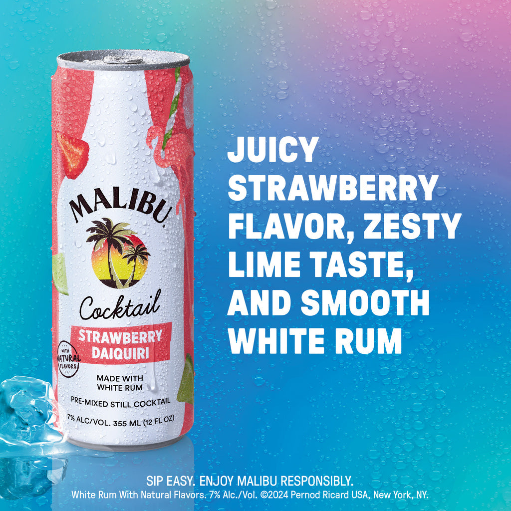 Malibu Malibu Strawberry Daiquiri Cocktail (4pack) 355ml product image 5