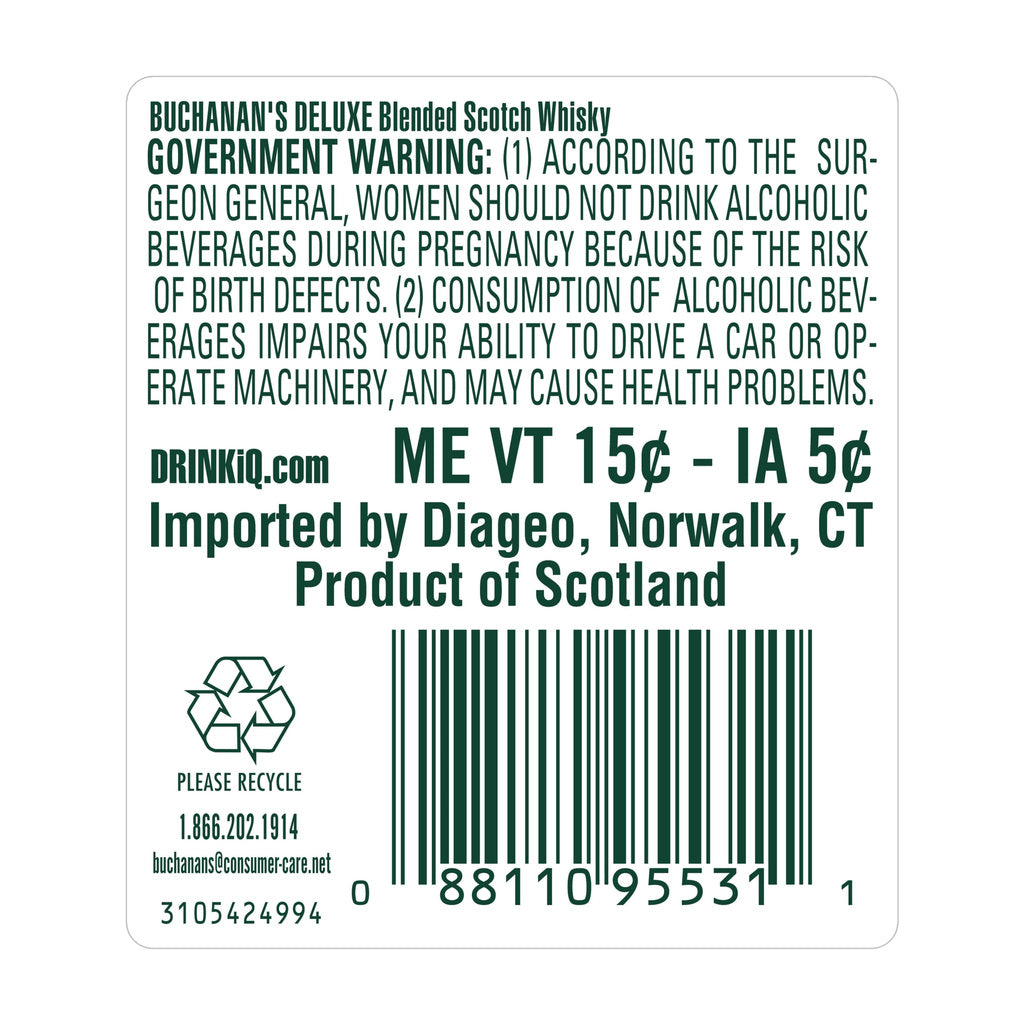 Buchanans 12 Years Old Deluxe Blended Scotch Whisky 12 year 1.75 L product image 3