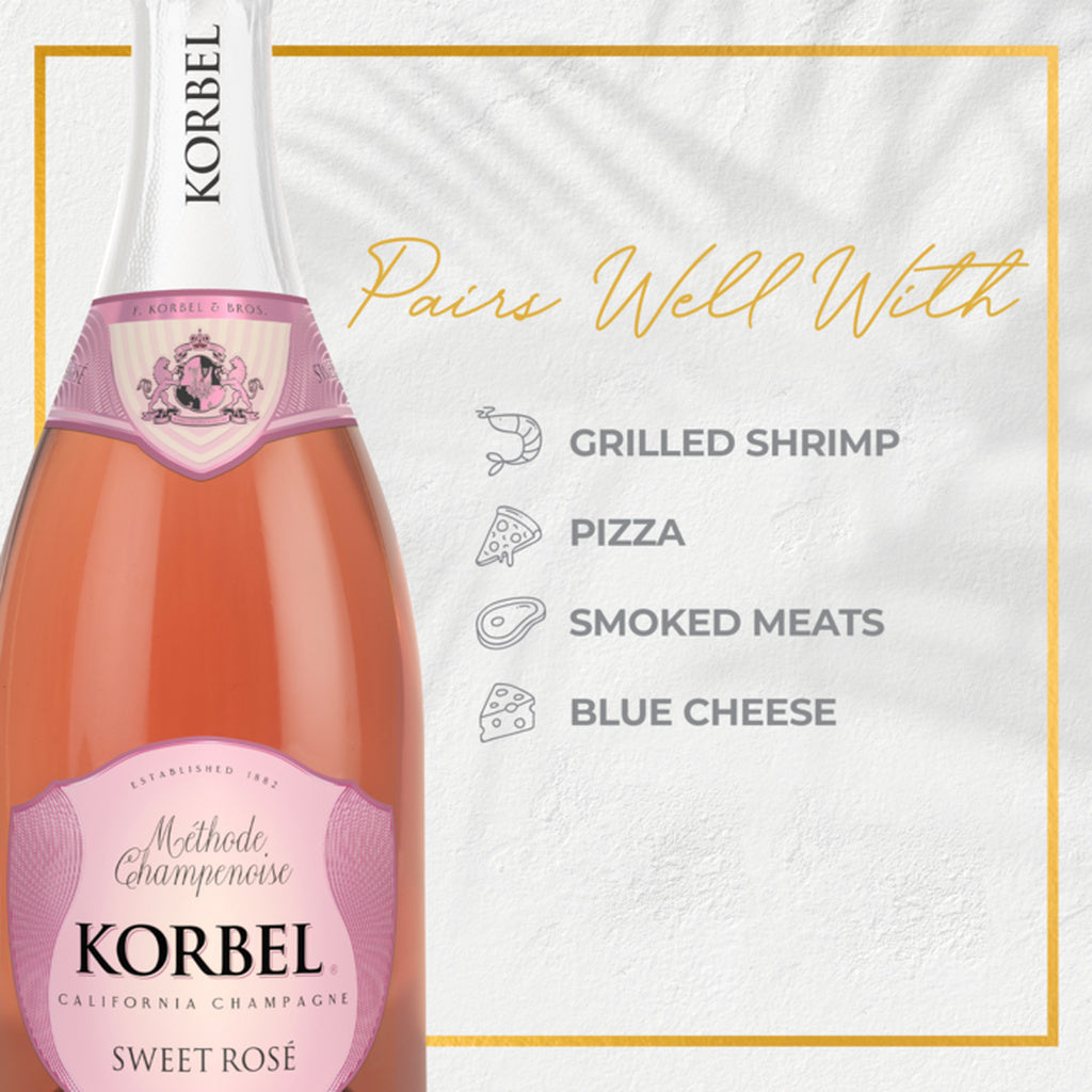 Korbel California Sweet Rose Sparkling Champagne 750 ml product image 6