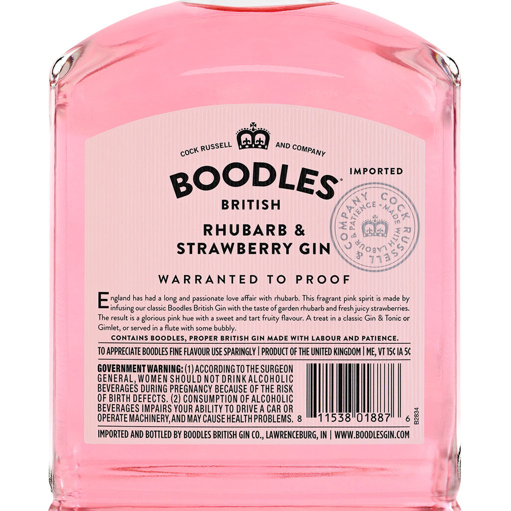 Boodles Rhubarb and Strawberry Gin 750 ml product image 8