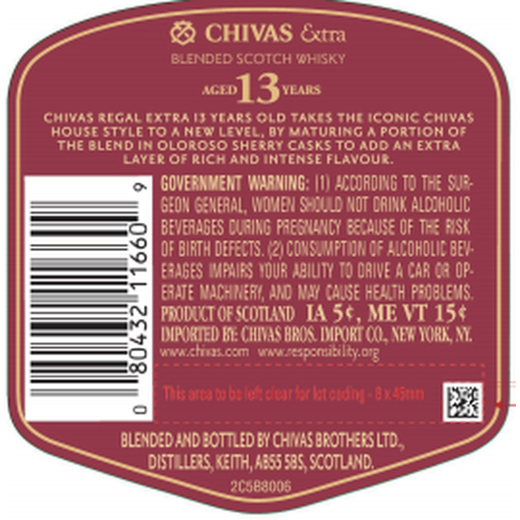 Chivas Regal Old Blended Scotch Whisky 13 year 750 ml product image 4