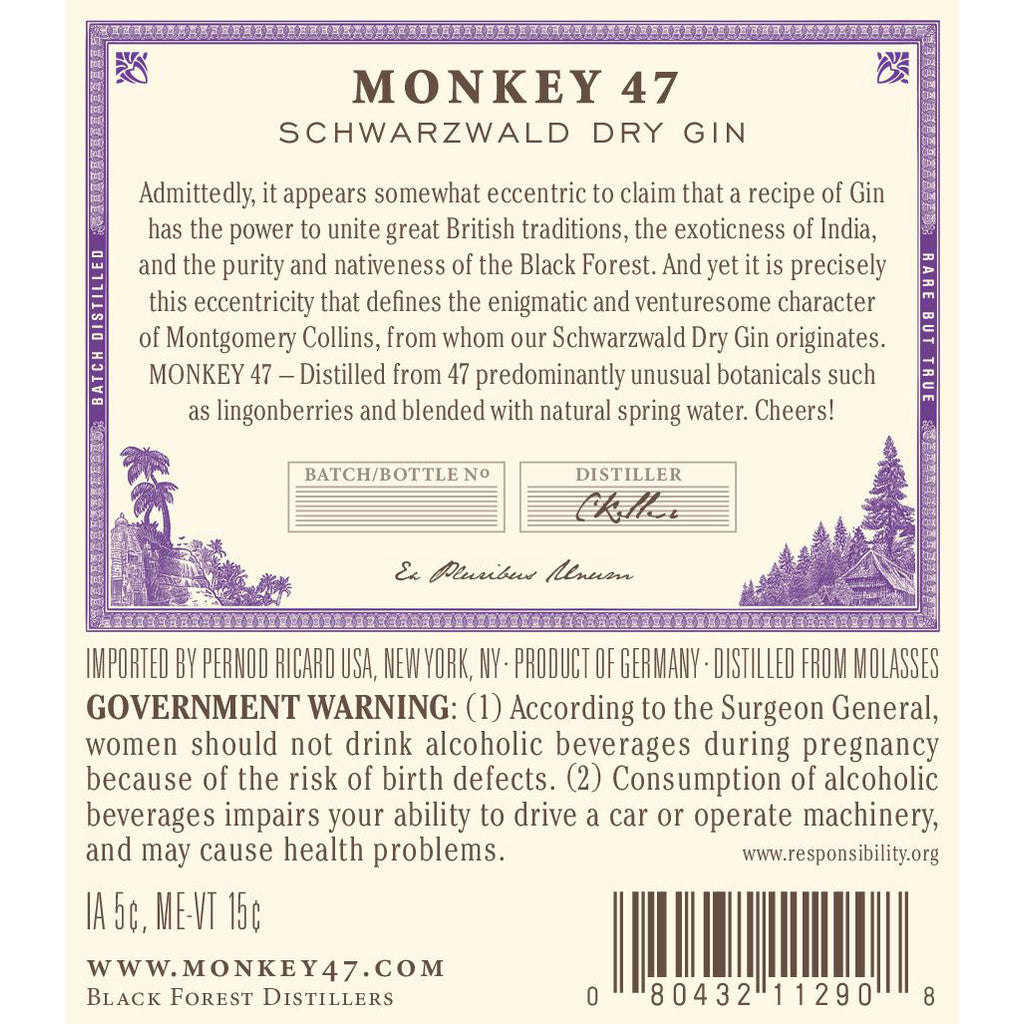 Monkey 47 Schwarzwald Dry Gin & Becher Gift Set 2 Ceramic Cups 375 ml product image 6