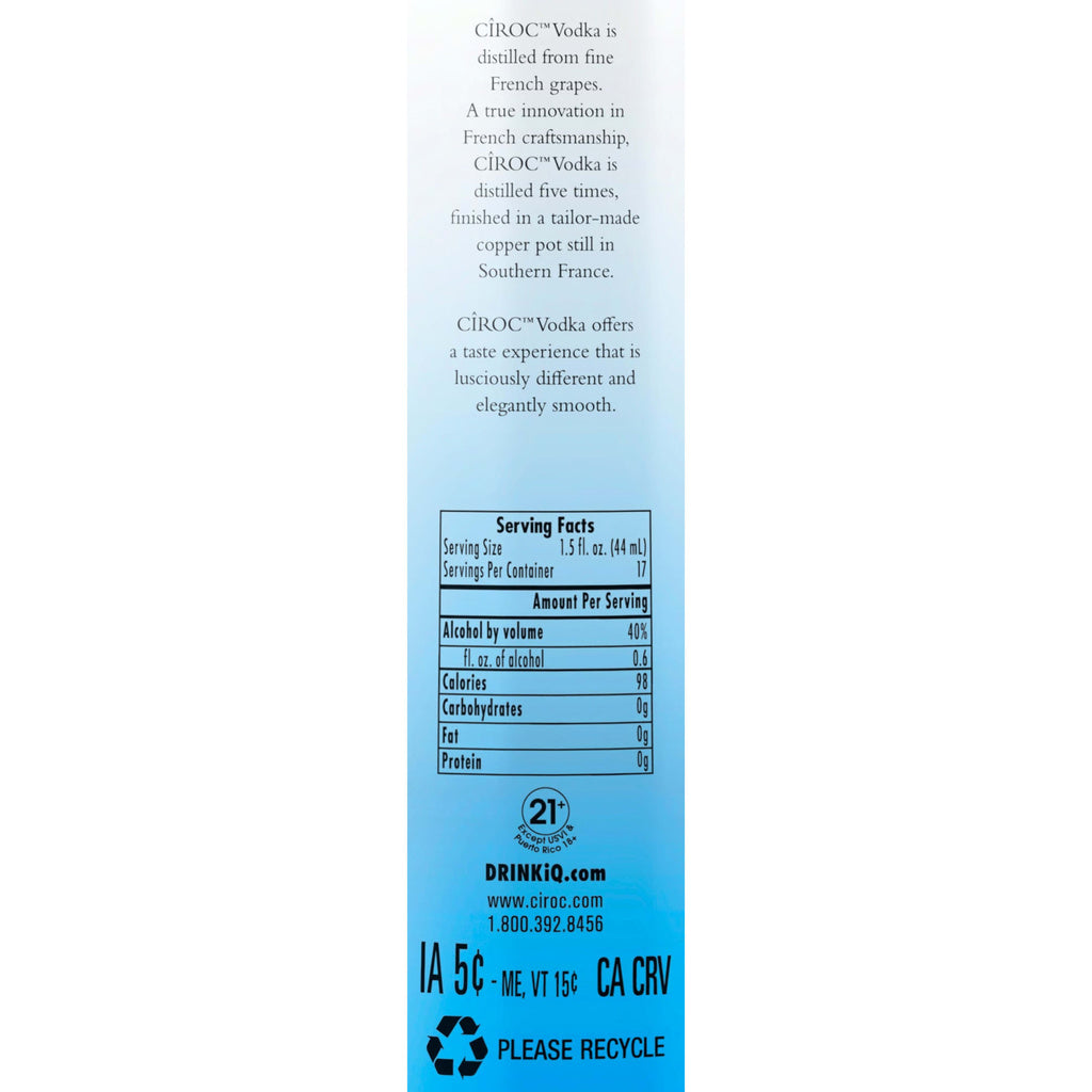 Ciroc Vodka 750 ml product image 3