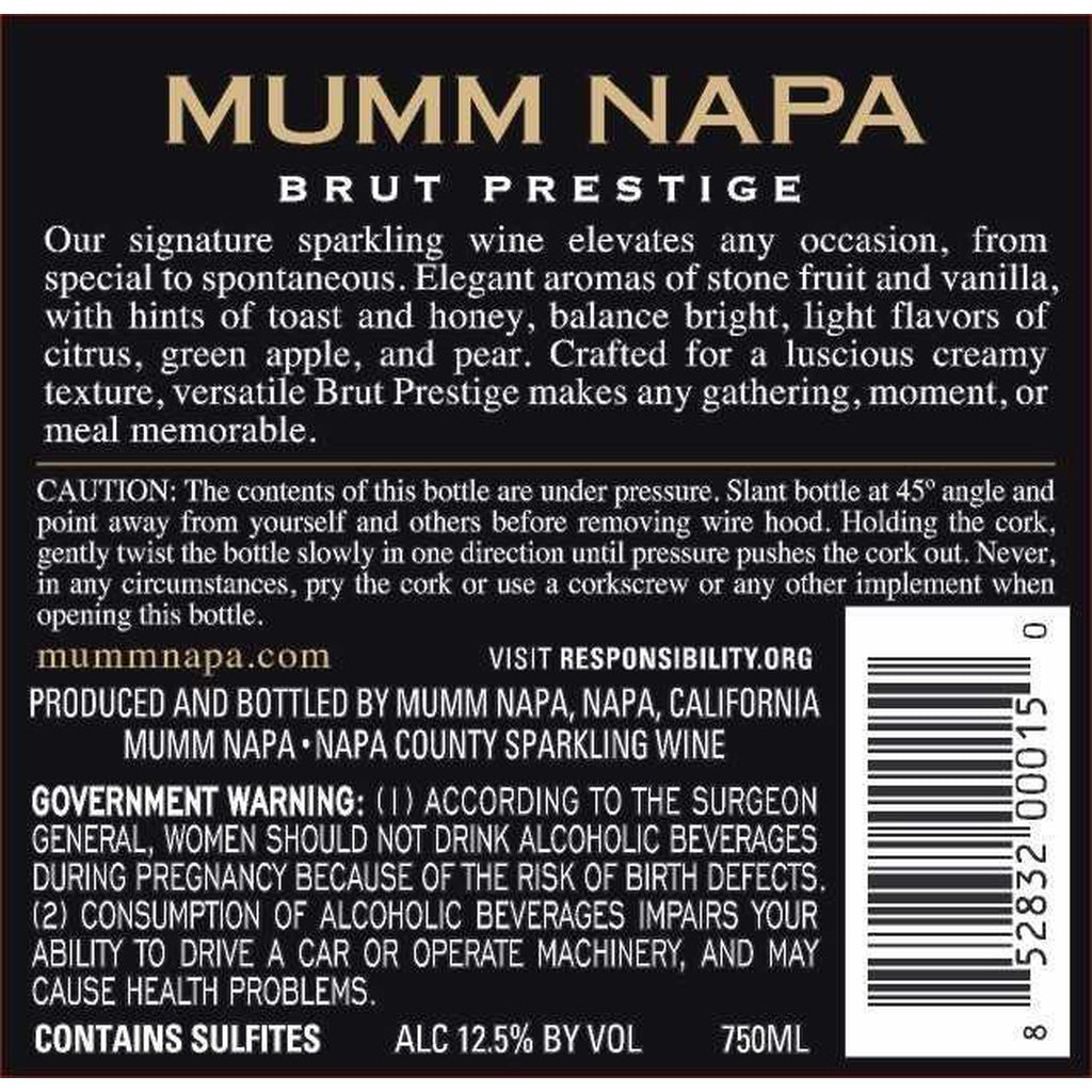 Mumm Sparkling Brut Prestige 750 ml product image 14