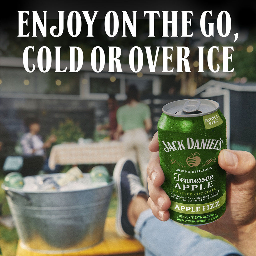Jack Daniels Tennessee Apple Crafted Cocktail Apple Fizz (4 pack) 355 ml product image 4