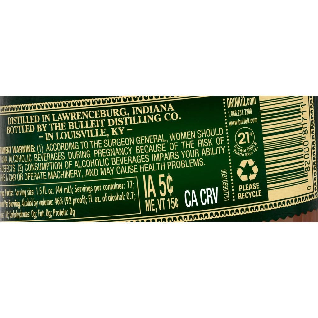 Bulleit 95 Rye Frontier Whiskey 12 year 750 ml product image 3