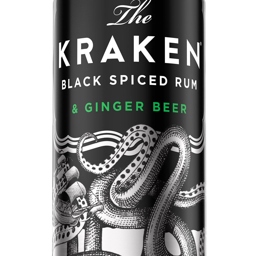 The Kraken Black Spiced Rum and Ginger Beer (4 Pack) 355 ml product image 8