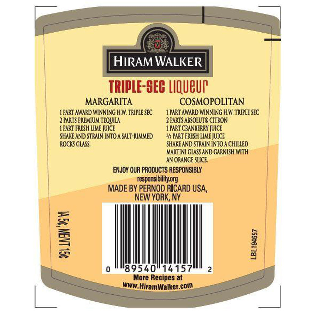 Hiram Walker Triple Sec 750 ml product image 9
