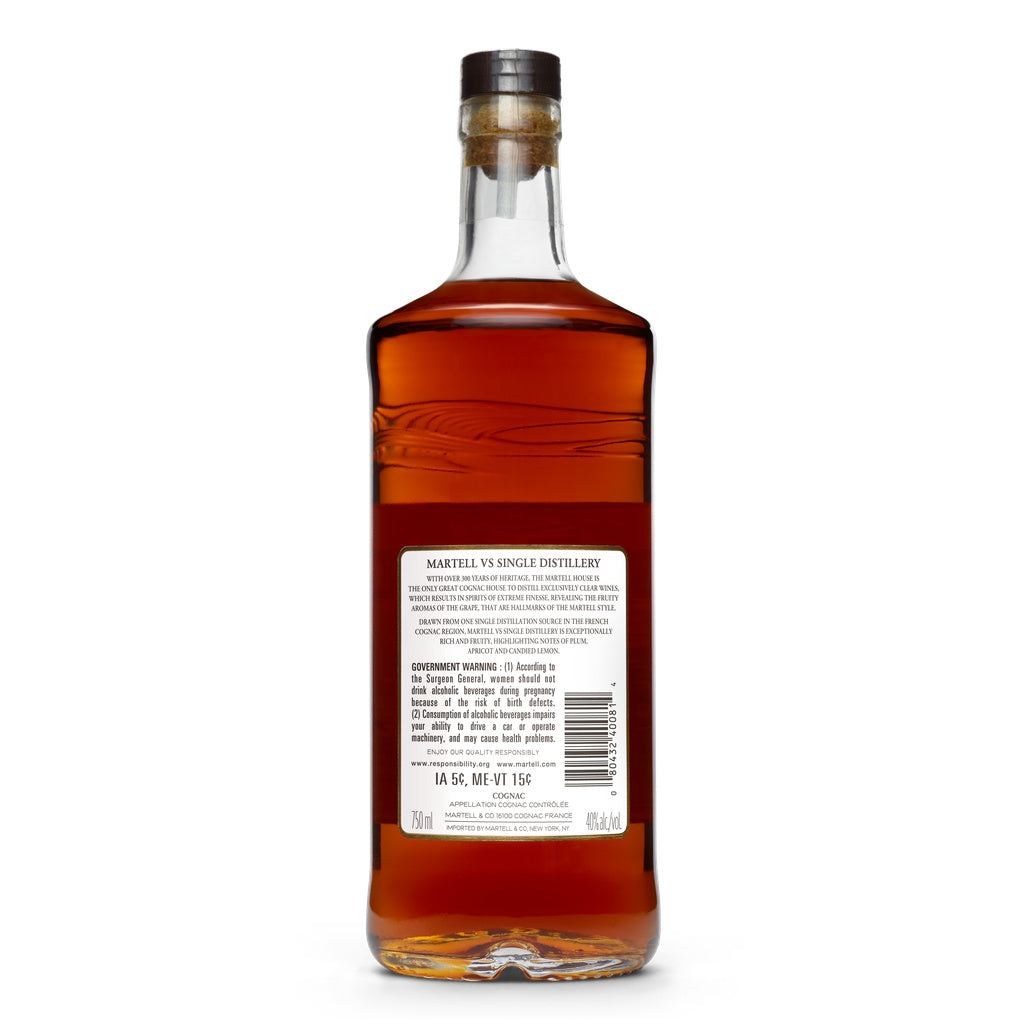 Martell V.S. Single Distillery Cognac 750 ml product image 3