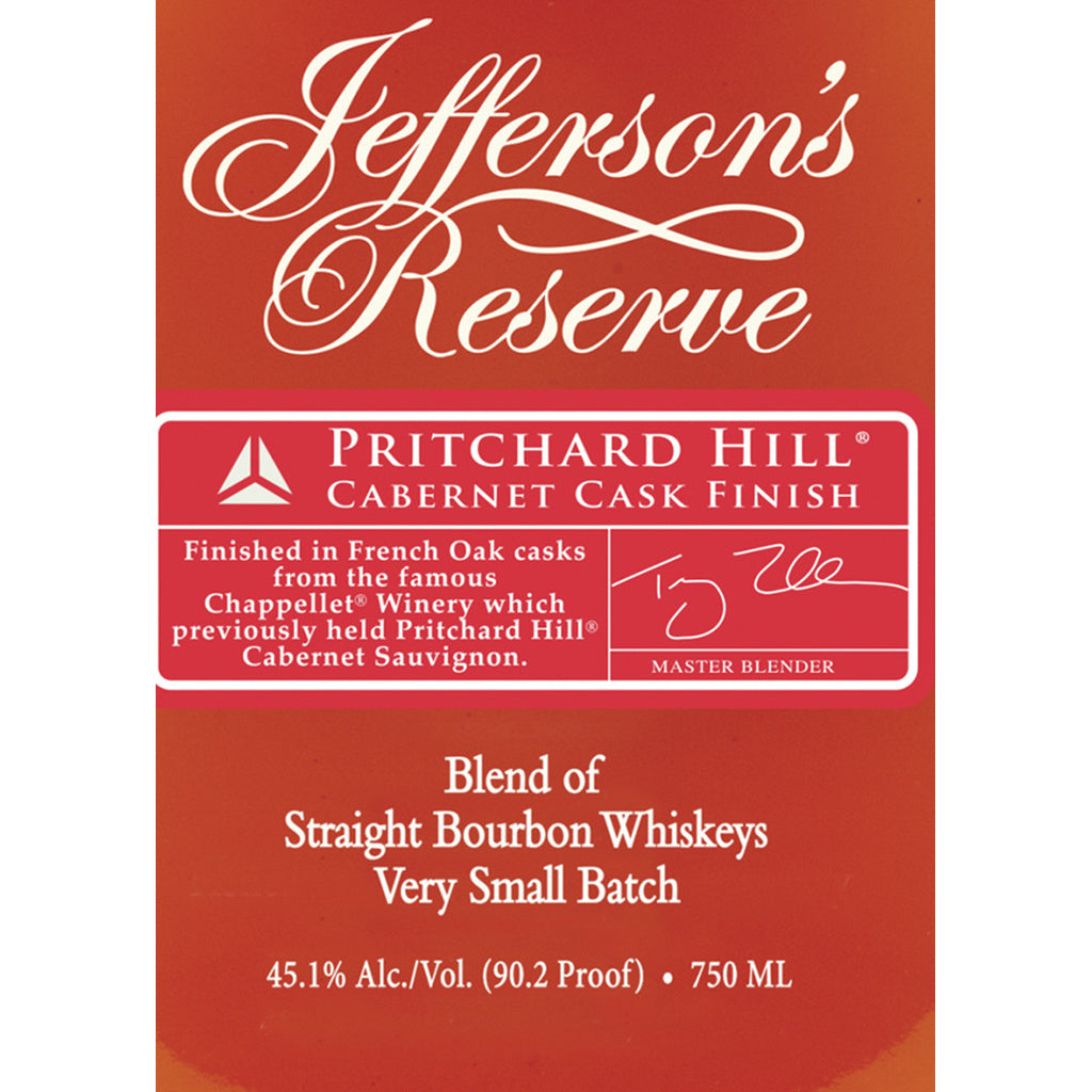 Jeffersons Reserve Pritchard Hill Cabernet Cask Bourbon 750 ml product image 8