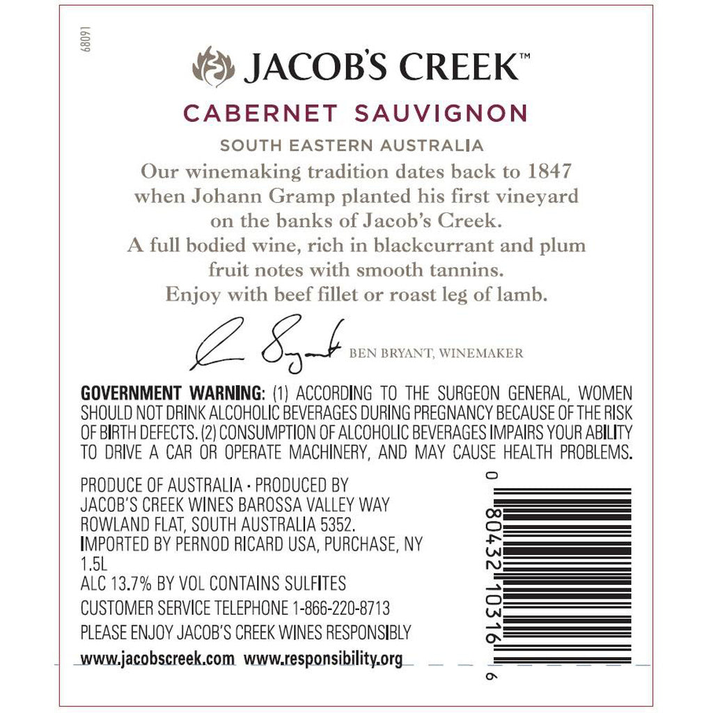 Jacob's Creek Cabernet Sauvignon 750 ml product image 5