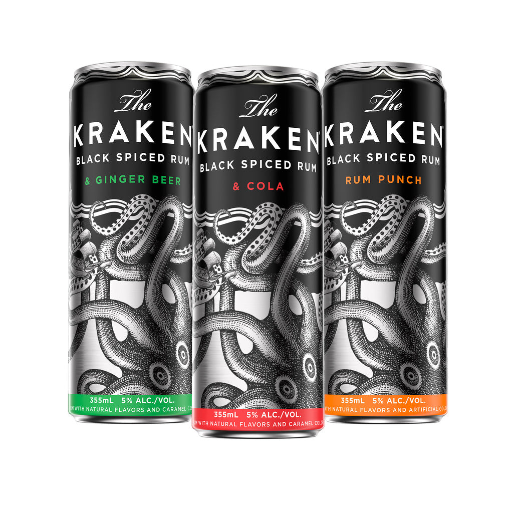 The Kraken Black Spiced Rum and Ginger Beer (4 Pack) 355 ml product image 5