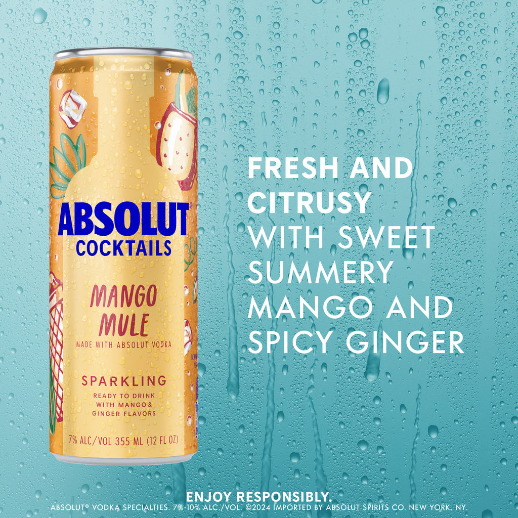 Absolut Mango Mule Sparkling (4 Pack) 355 ML product image 5