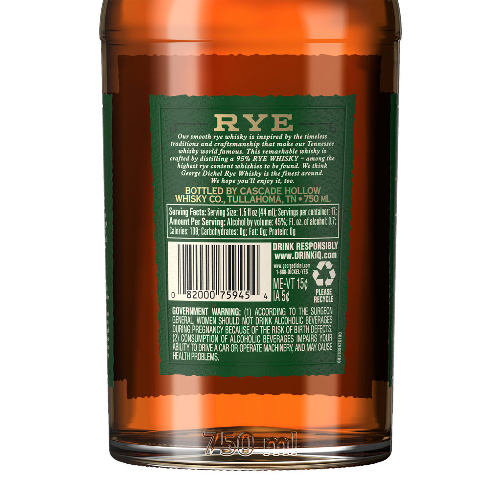 George Dickel Rye Whisky 750 ml product image 2