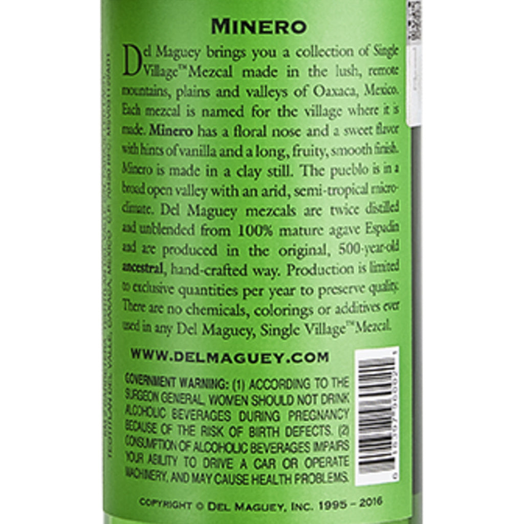 Del Maguey Mezcal Minero 750 ml product image 10