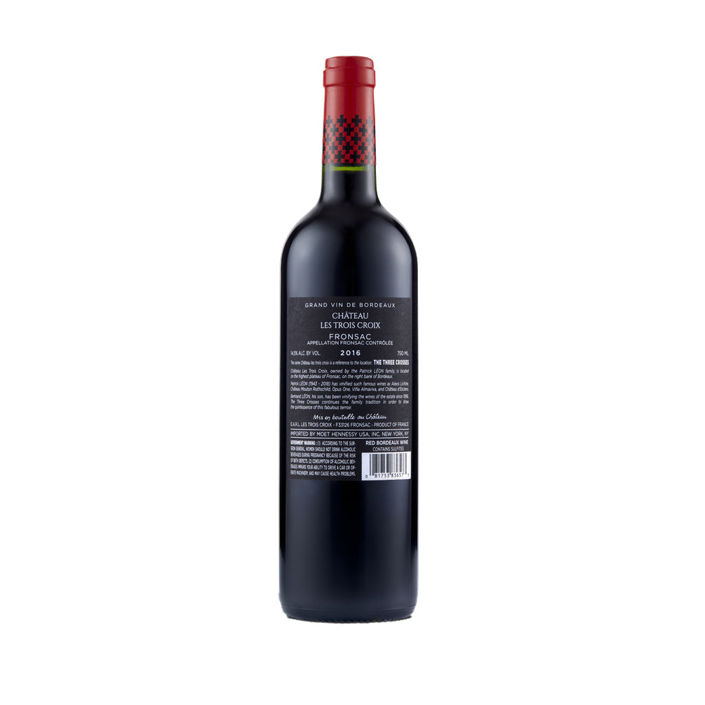 Chateau Les Trois Croix Fronsac Bordeaux 2016 750 ml product image 2