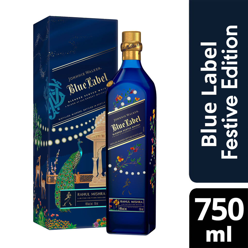 Johnnie Walker Limited Edition Rahul Mishra Blue Label Diwali 750 ml