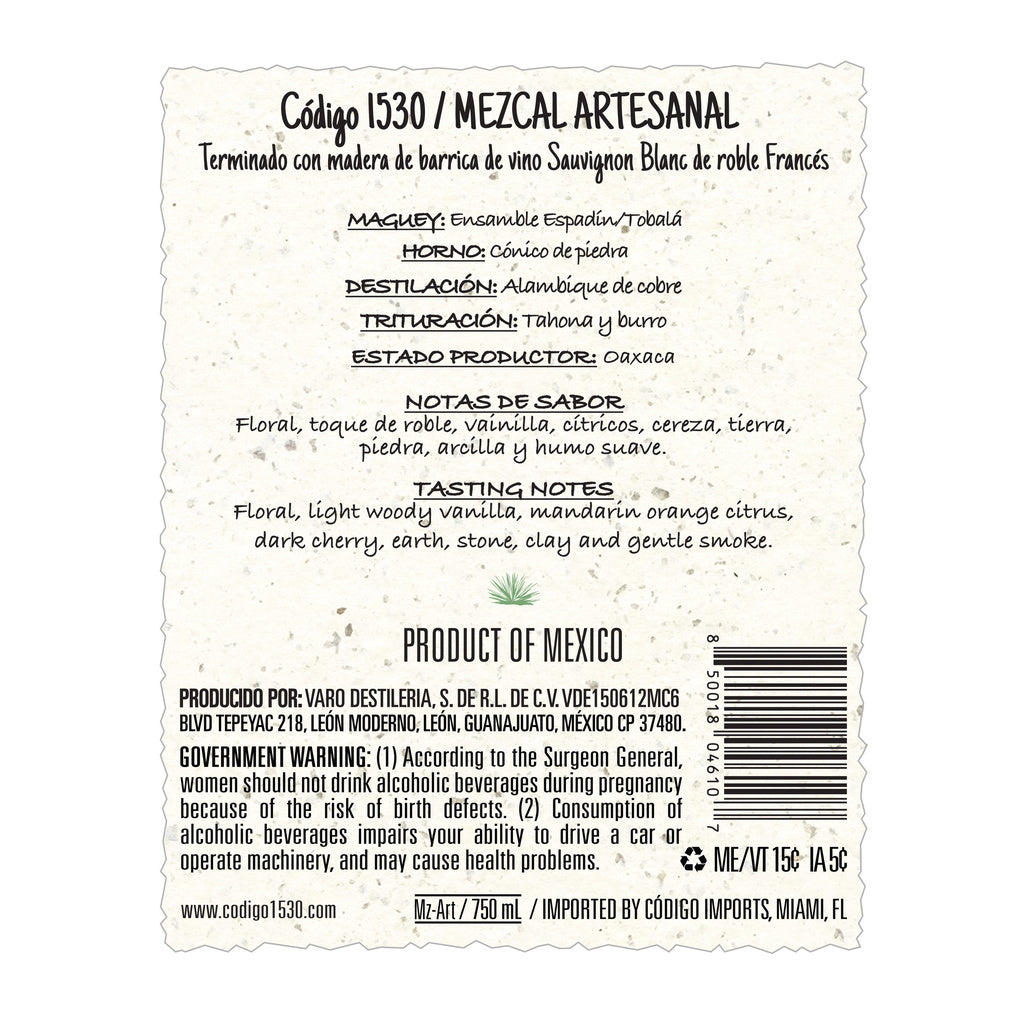 Codigo 1530 Mezcal Artesanal 750 ml product image 8