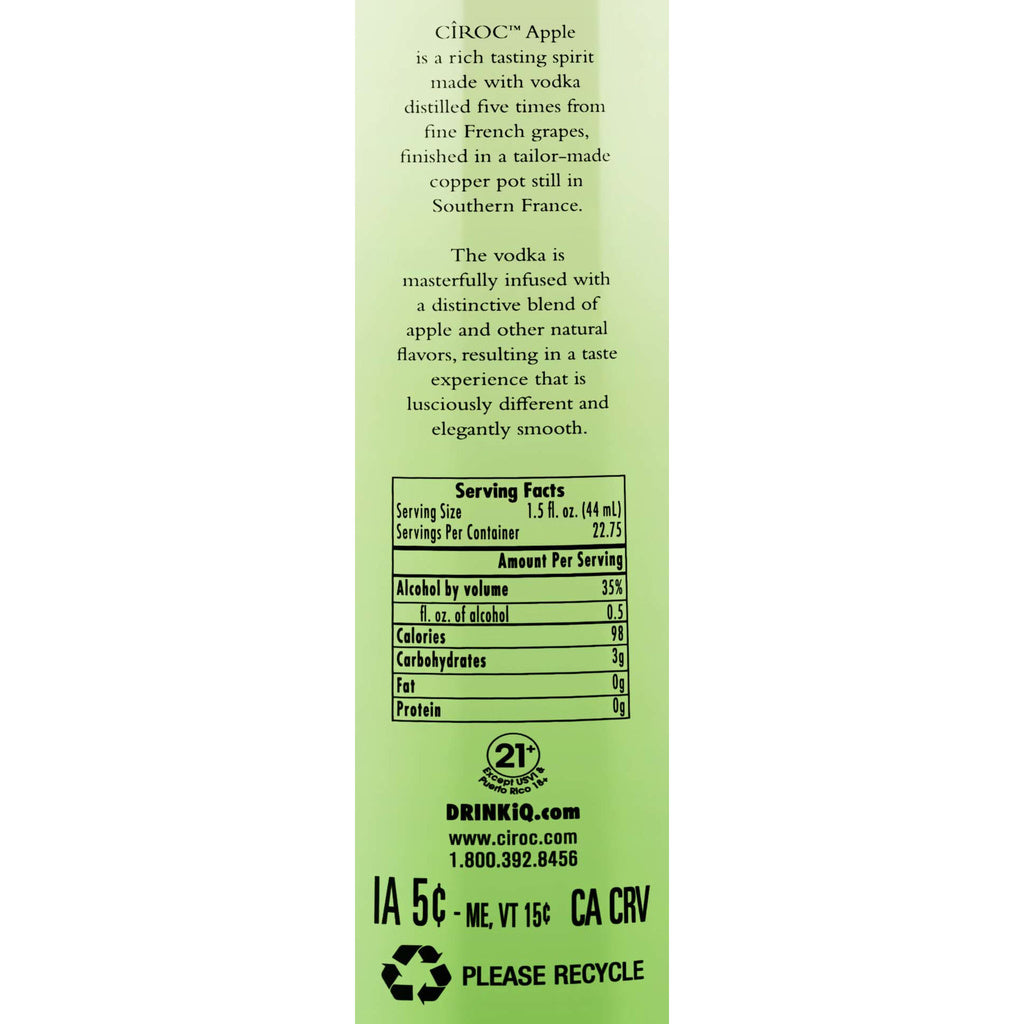 Ciroc Ciroc Apple 1 L product image 3