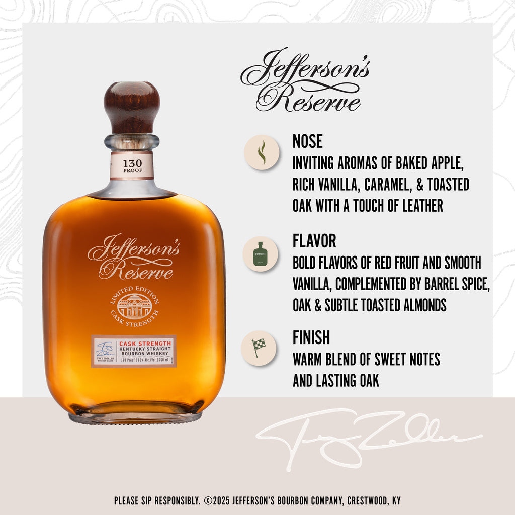Jefferson's Reserve Limited Edition Cask Strength Bourbon Proof 130 750 ml product image 5