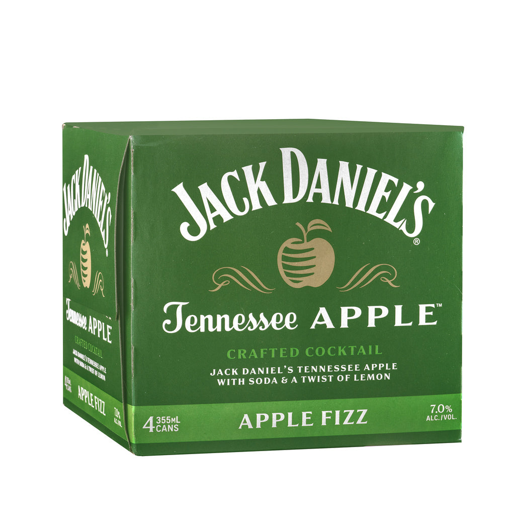 Jack Daniels Tennessee Apple Crafted Cocktail Apple Fizz (4 pack) 355 ml