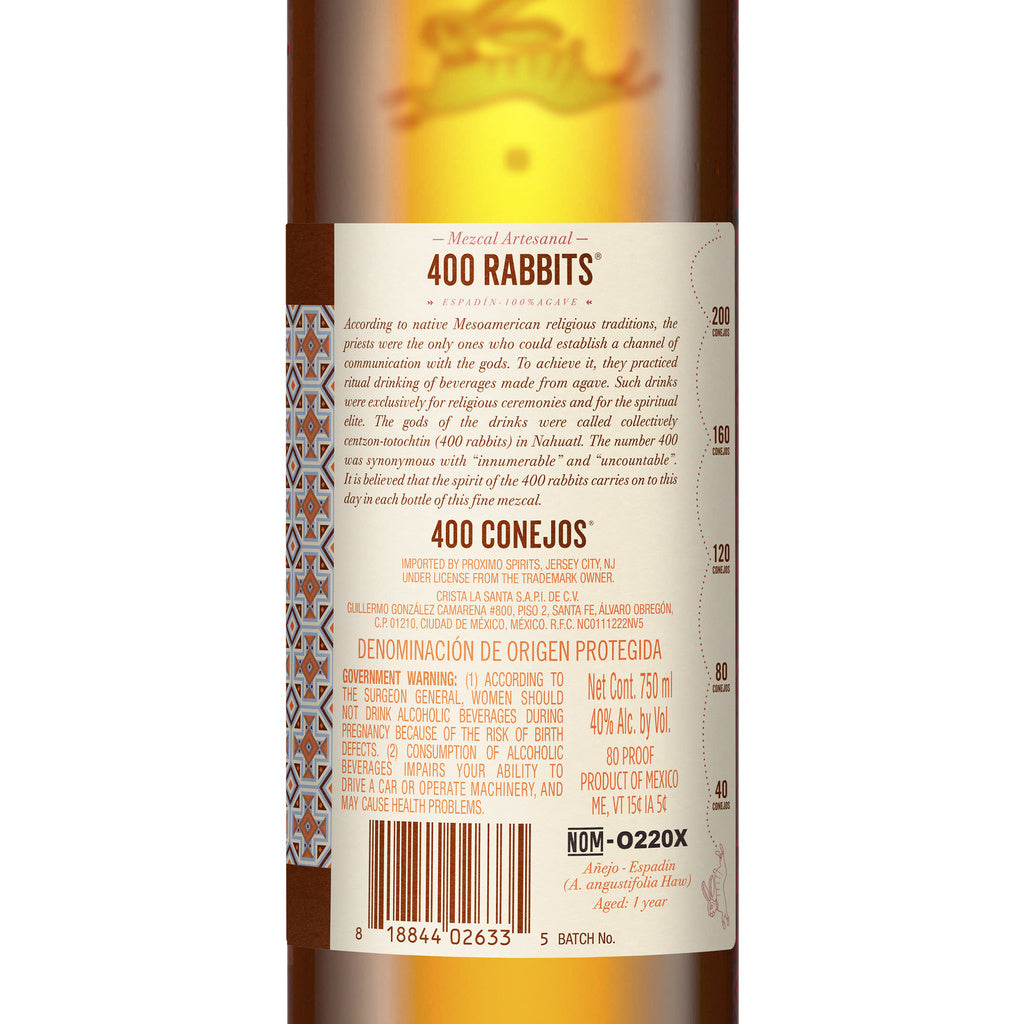 400 Conejos Añejo Oaxaca Espadin 1 year 750 ml product image 7