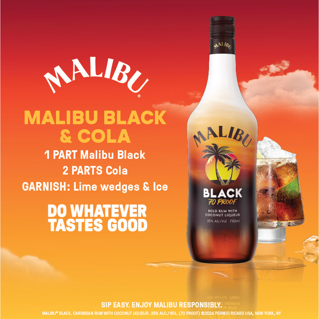 Malibu Malibu Black Coconut Rum Liqueur 1 L product image 7