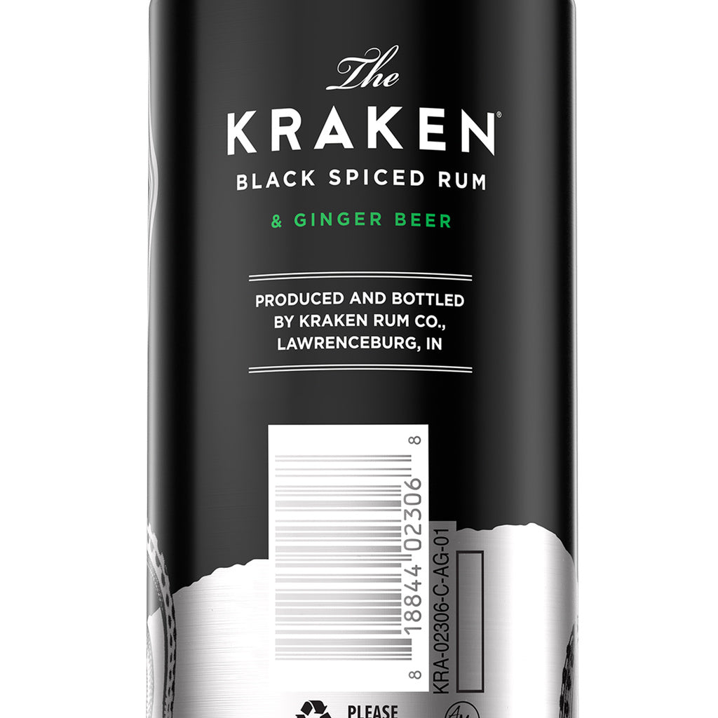 The Kraken Black Spiced Rum and Ginger Beer (4 Pack) 355 ml product image 9