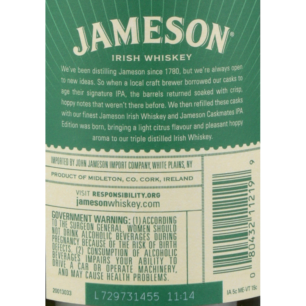Jameson Irish Whiskey Caskmates Ipa Edition 750 ml product image 3