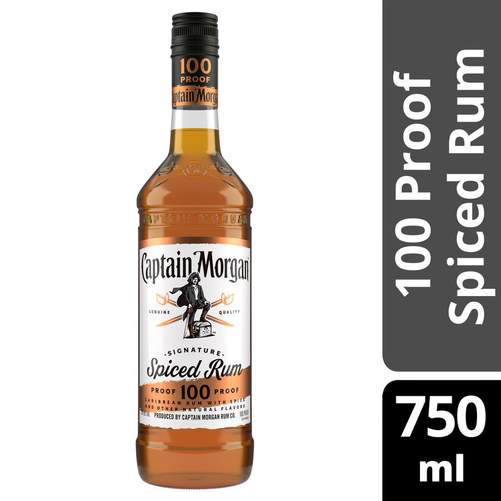 Captain Morgan 100 Proof Spiced Rum 750 ml
