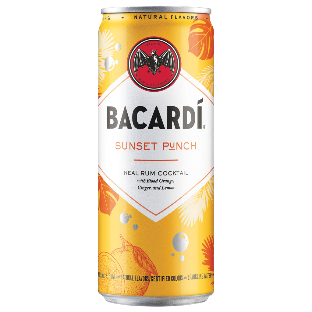Bacardi Sunset Punch Real Rum Cocktail (4 Pack)